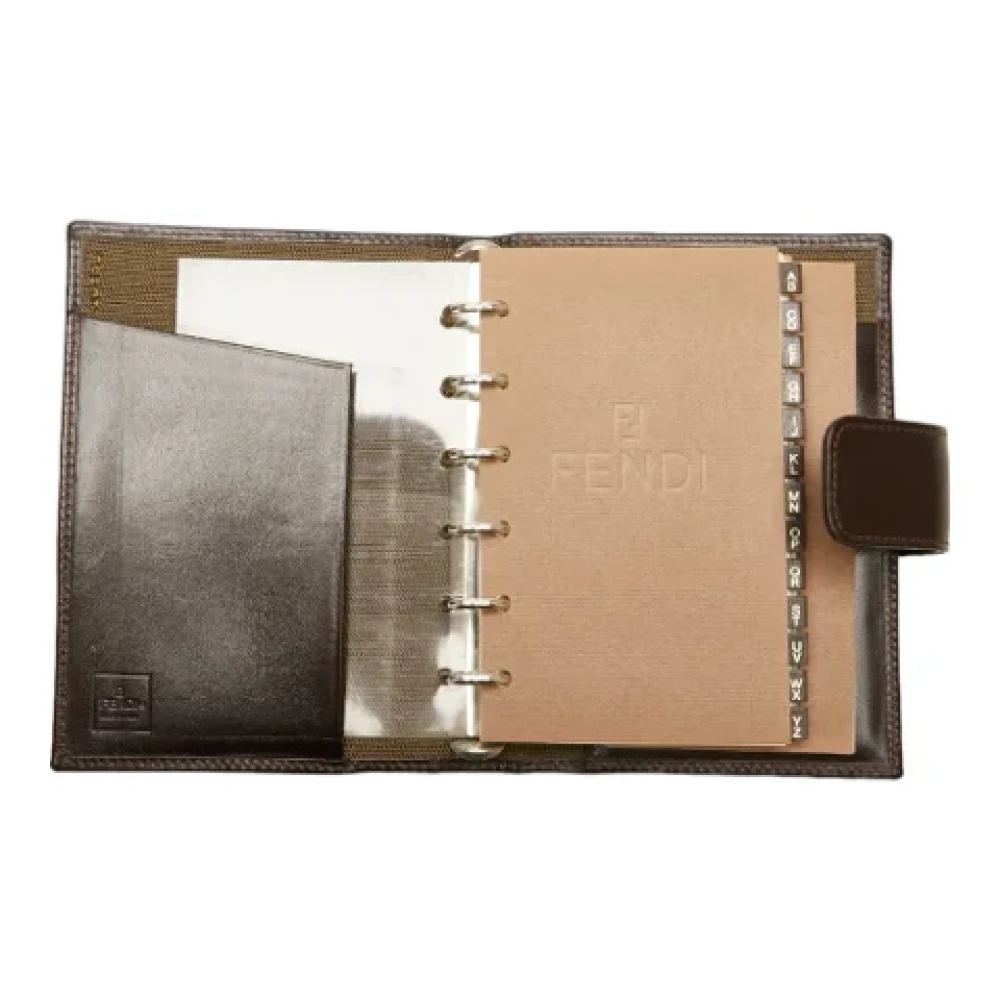 Fendi Vintage Pre-owned Canvas home-office Brown Dames