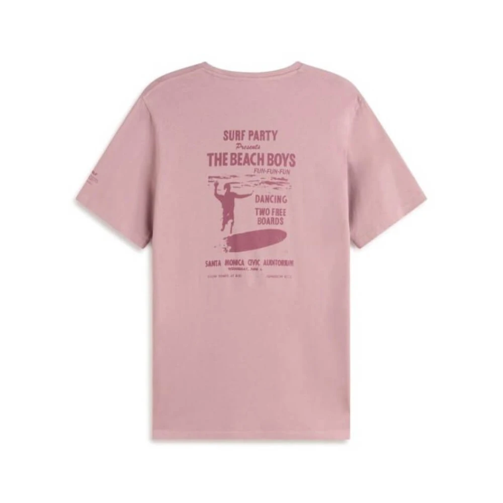 Ecoalf Retro Surfin T-shirt Pink Heren