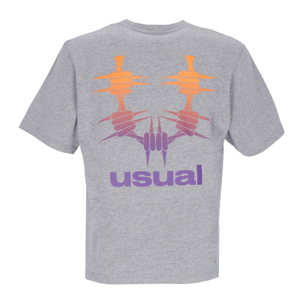 Usual Gradient Tee Grey Regular Fit T-shirt Gray Heren