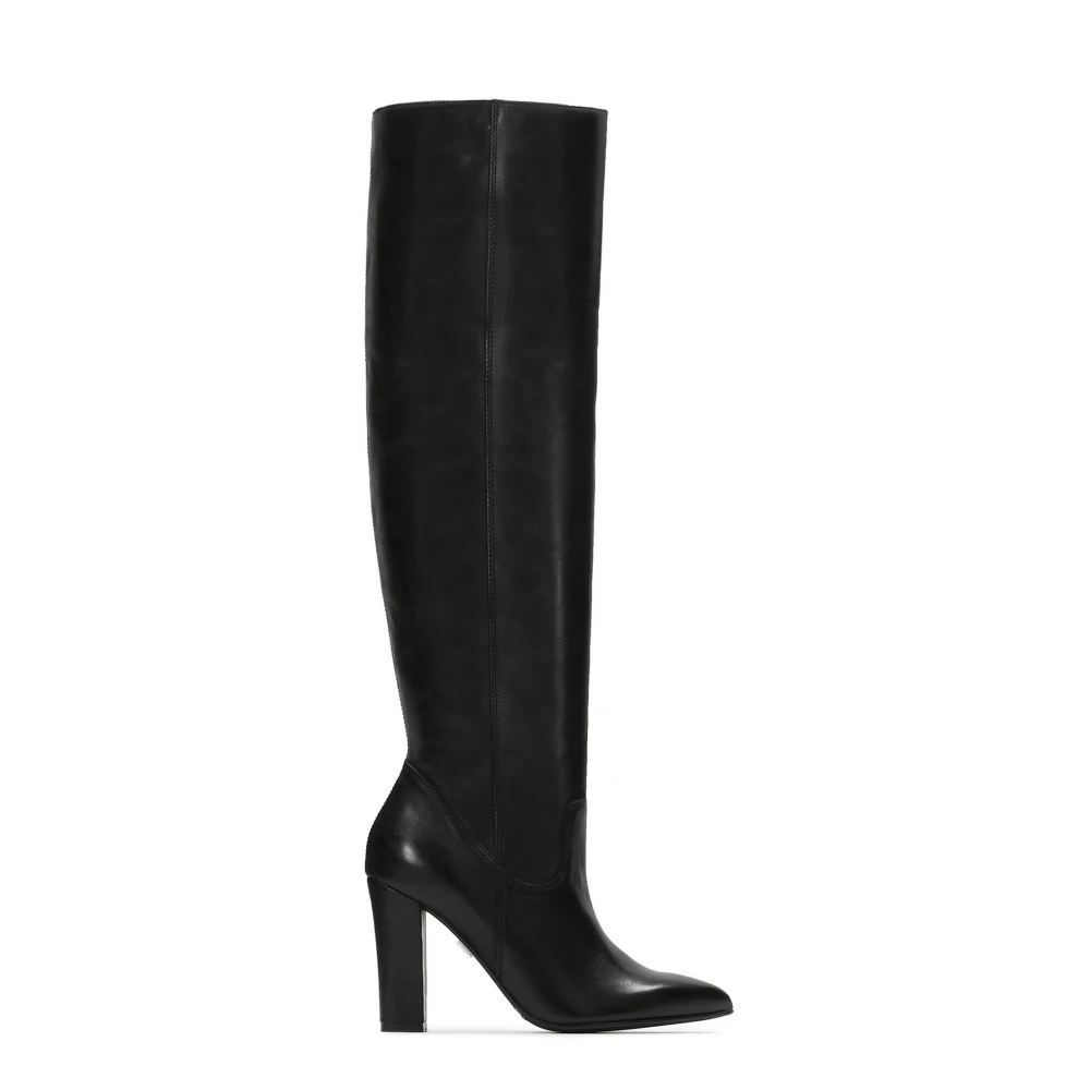 Kazar Vrouw Zwart Schoenen Dames, 39 Eu, Leer, E Overknee Laarzen Voor Dames