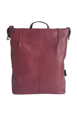 Röd läder ryggsäck Shopper stil