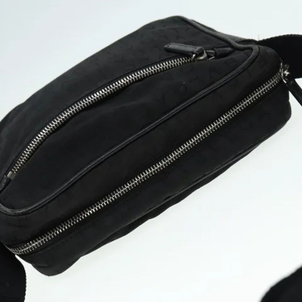 Bvlgari Vintage Pre-owned Canvas shoulder-bags Black Dames