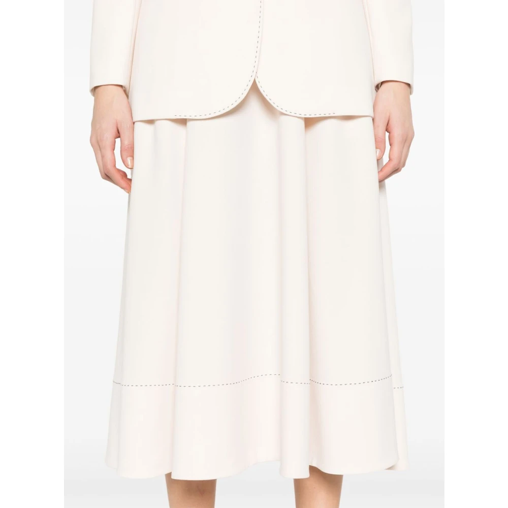 Elisabetta Franchi Crème Rok Dameskleding Beige Dames