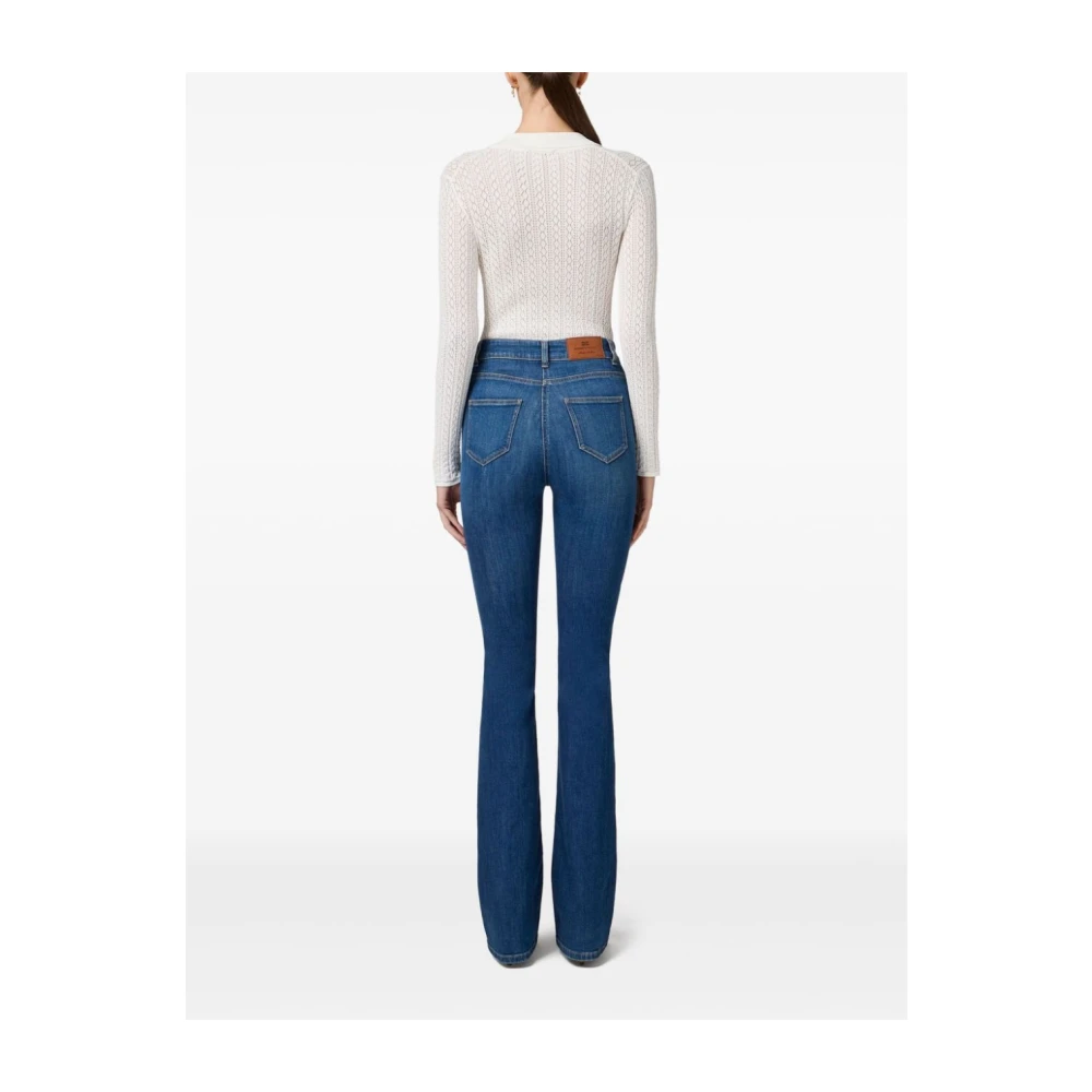 Elisabetta Franchi Blauwe Jeans met Verborgen Rits Blue Dames