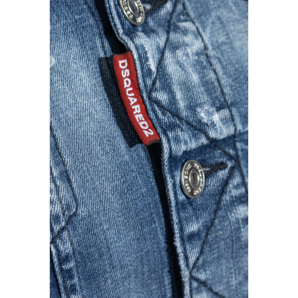 Dsquared2 Spijkerjas met vintage-effect Blue Dames