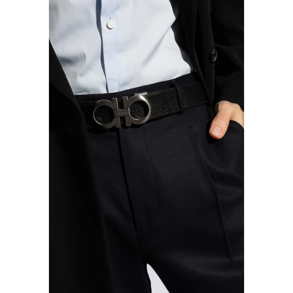 Salvatore Ferragamo Omkeerbare riem Brown Heren