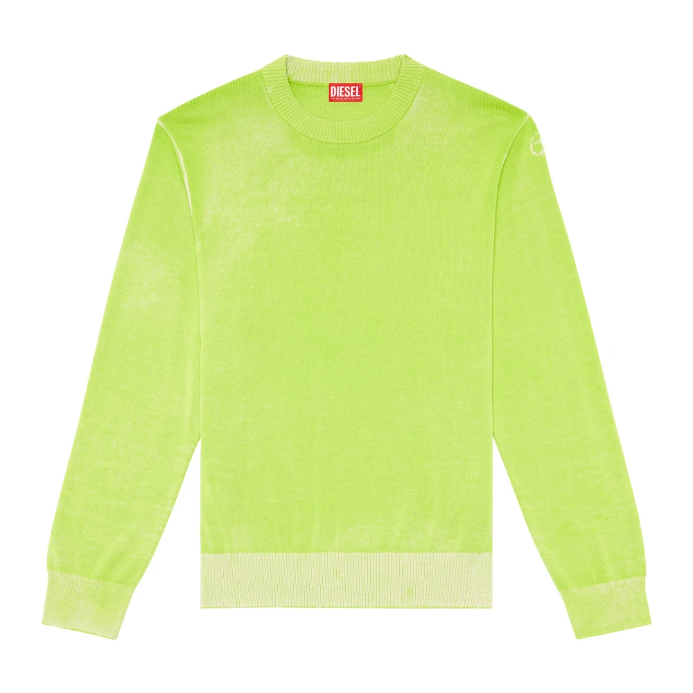 Diesel Reverse-print cotton jumper Green Heren