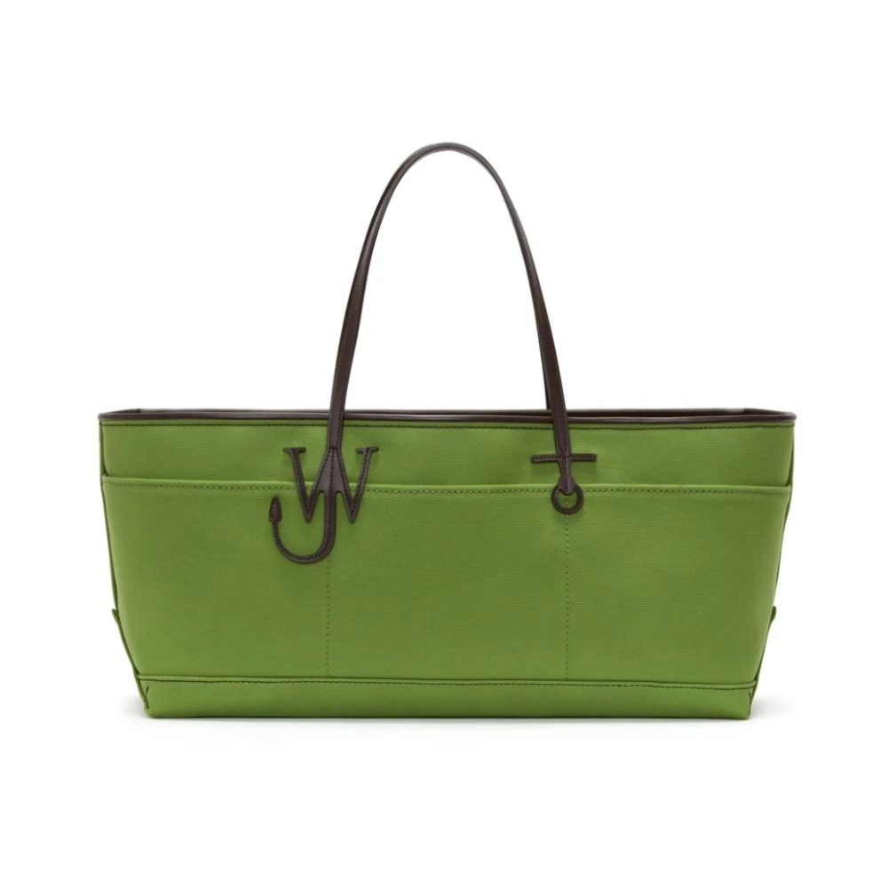 JW Anderson Anchor Stretch Canvas Tote Bag Green Dames