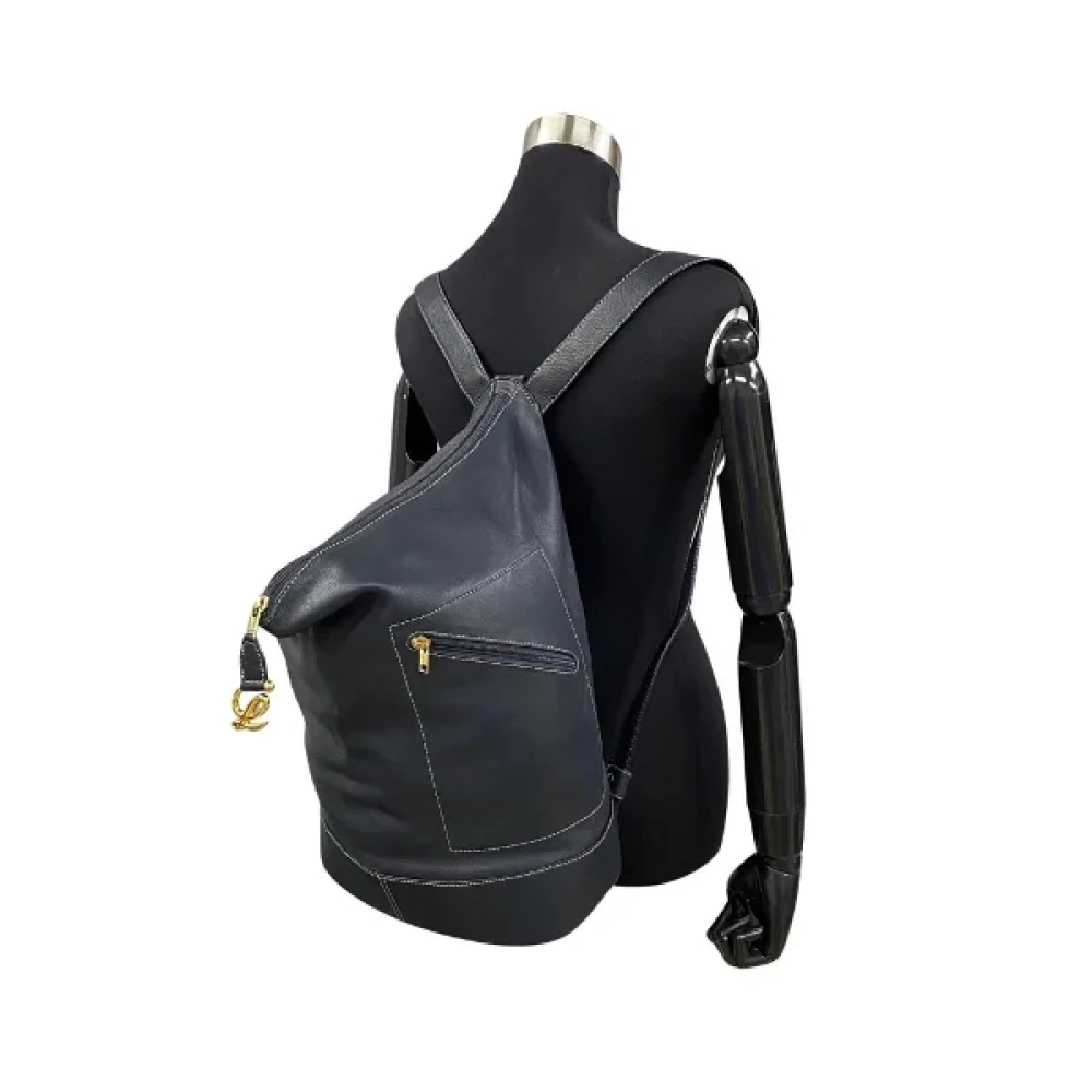 Loewe Pre-owned Leather backpacks Blue Dames