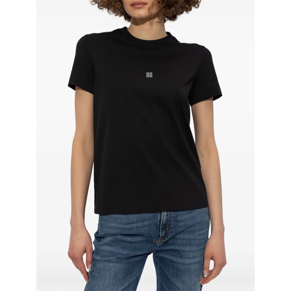 Givenchy Slim Fit T-shirt met 4G-detail Black Dames