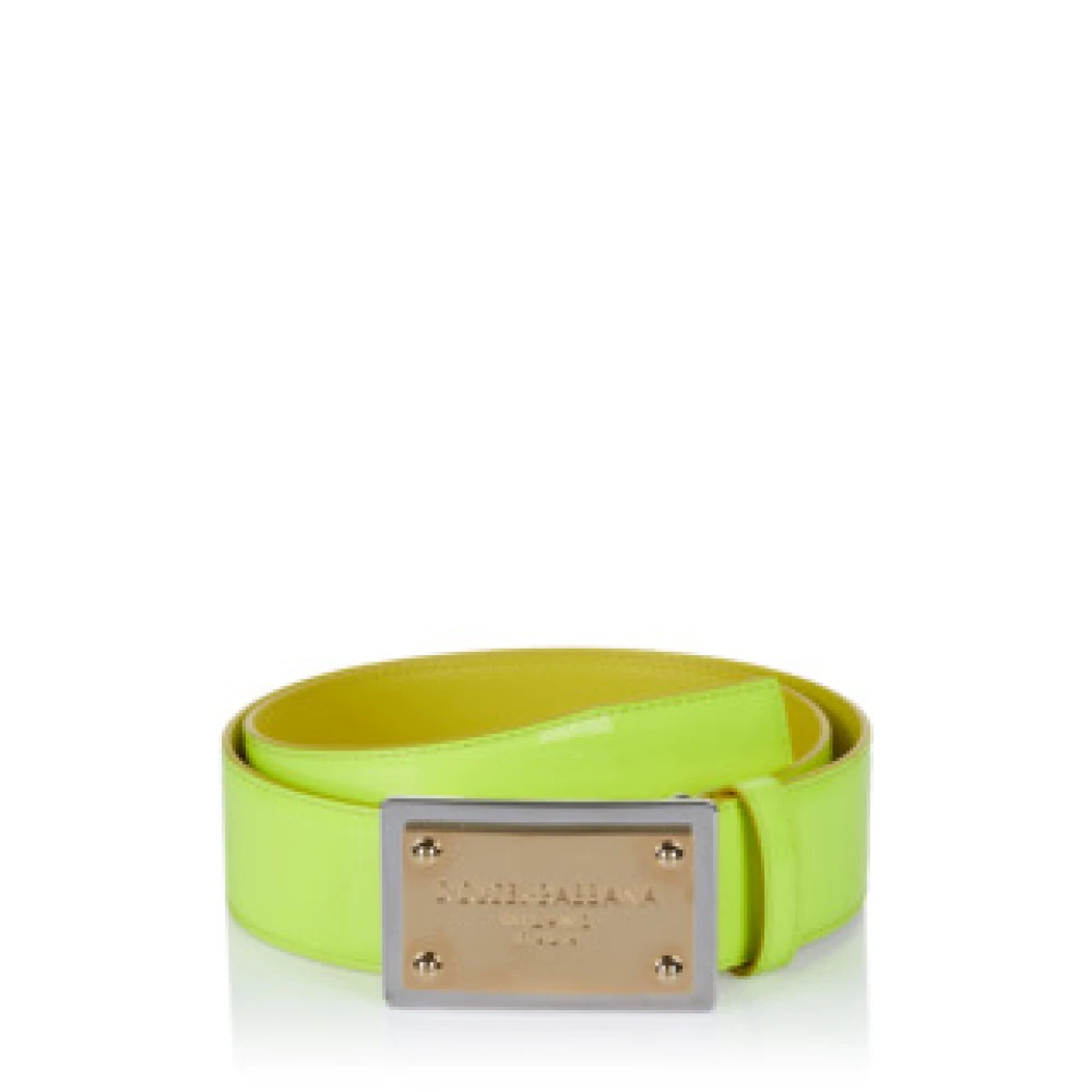 Dolce & Gabbana Men's Yellow Belt, Timeless Design
