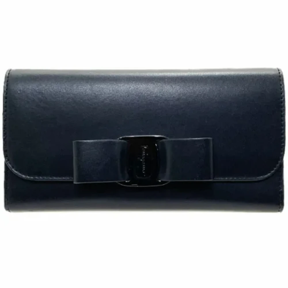 Salvatore Ferragamo Pre-owned Leather wallets Blue Dames