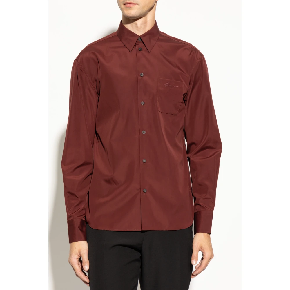 Salvatore Ferragamo Overhemd met zak Red Heren