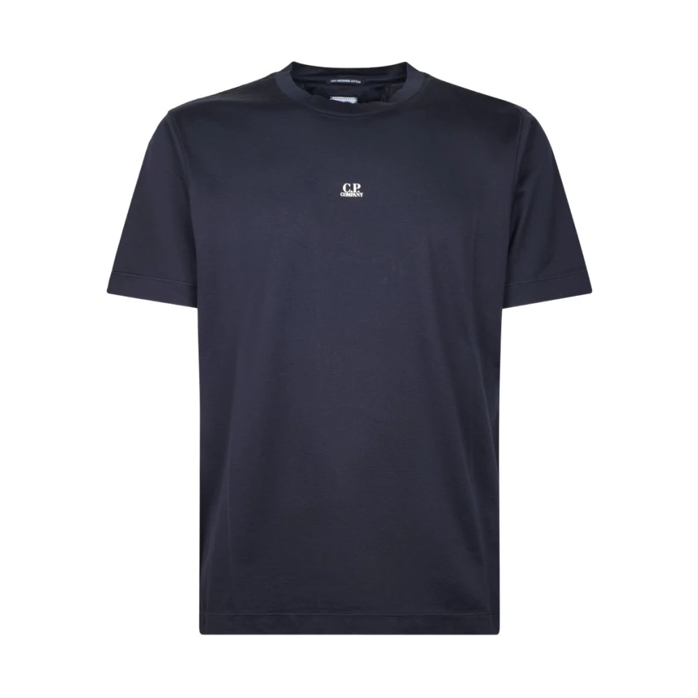 C.p. Company Men's Blue T-Shirts, Xl, Short-Sleeved Cotton T-Shirt