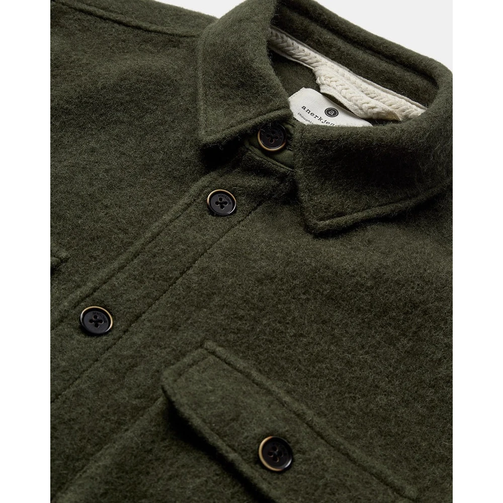 Anerkjendt Groene Boiled Wool Overshirt Style NO: 901696 Green Heren