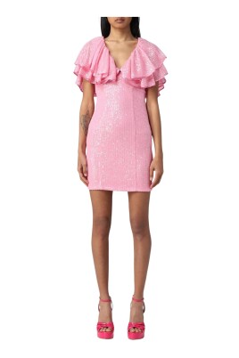 pink-sequin-mini-dress-with-frill-detail