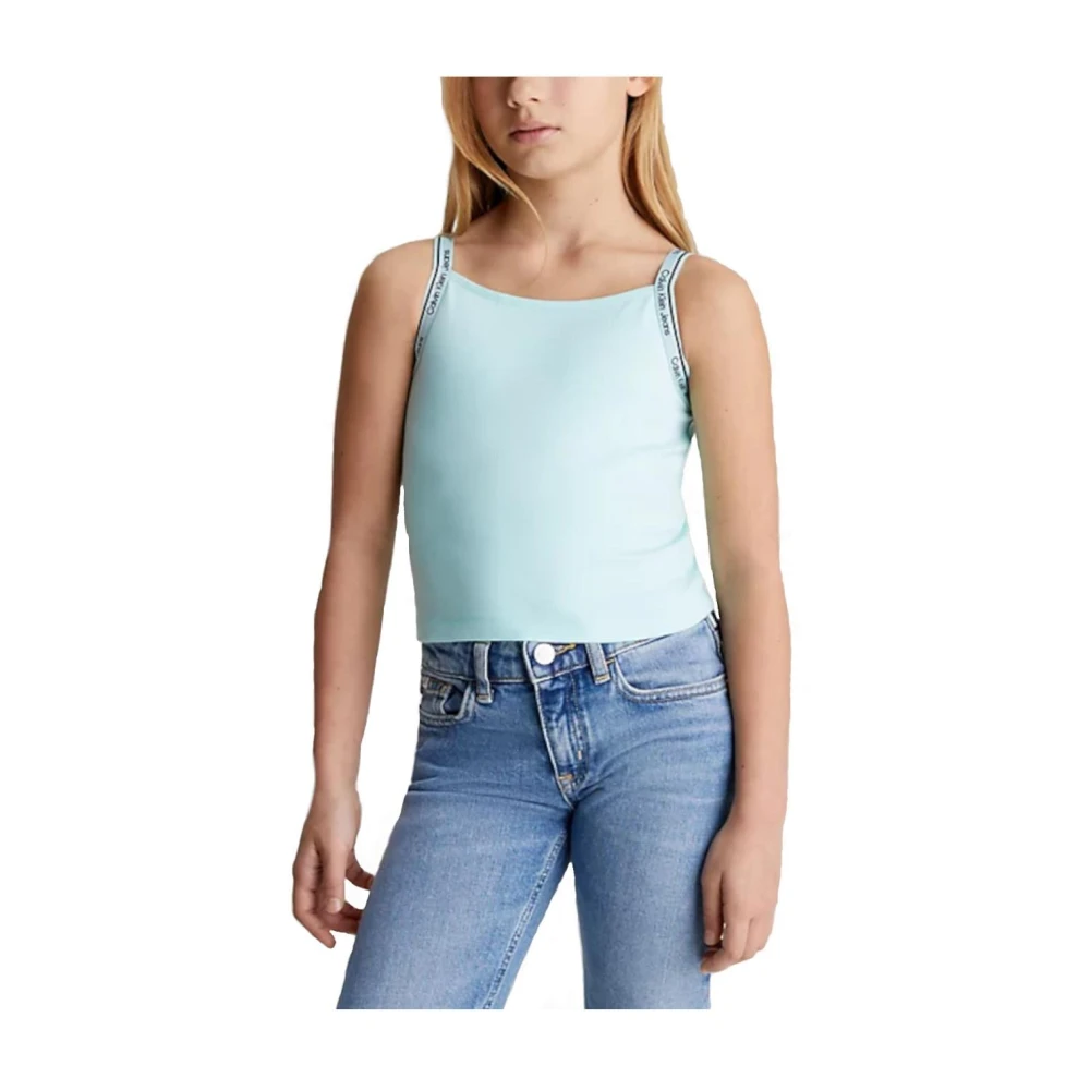 Calvin Klein Women's Blue Sleeveless Tops