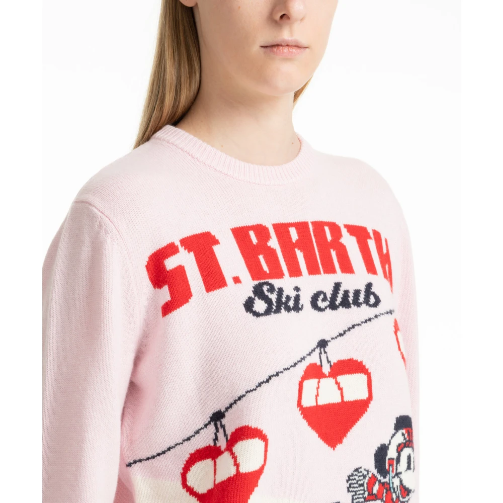 MC2 Saint Barth Abstract Multicolor Ski Club Sweater Logo Multicolor Dames
