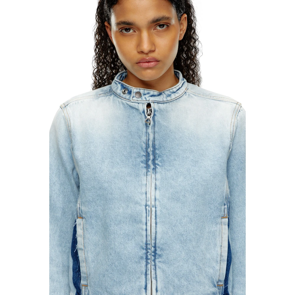 Diesel Slim jacket in two-tone denim Blue Dames