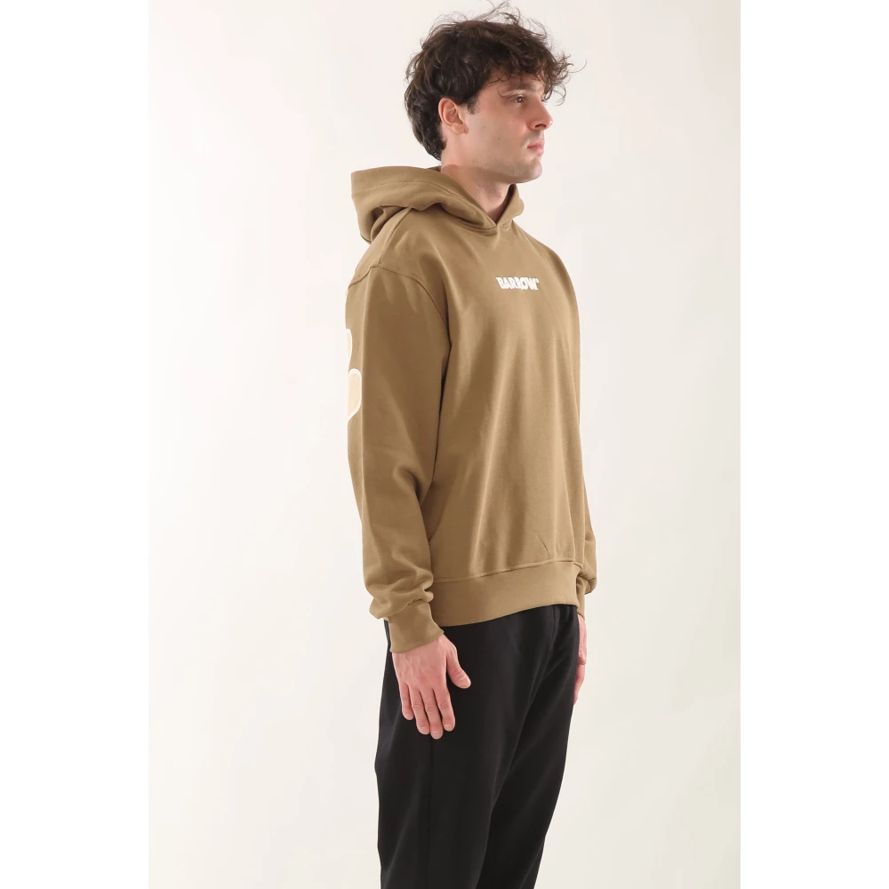 Barrow Hoodie met achterlogo klassieke stijl Brown Heren