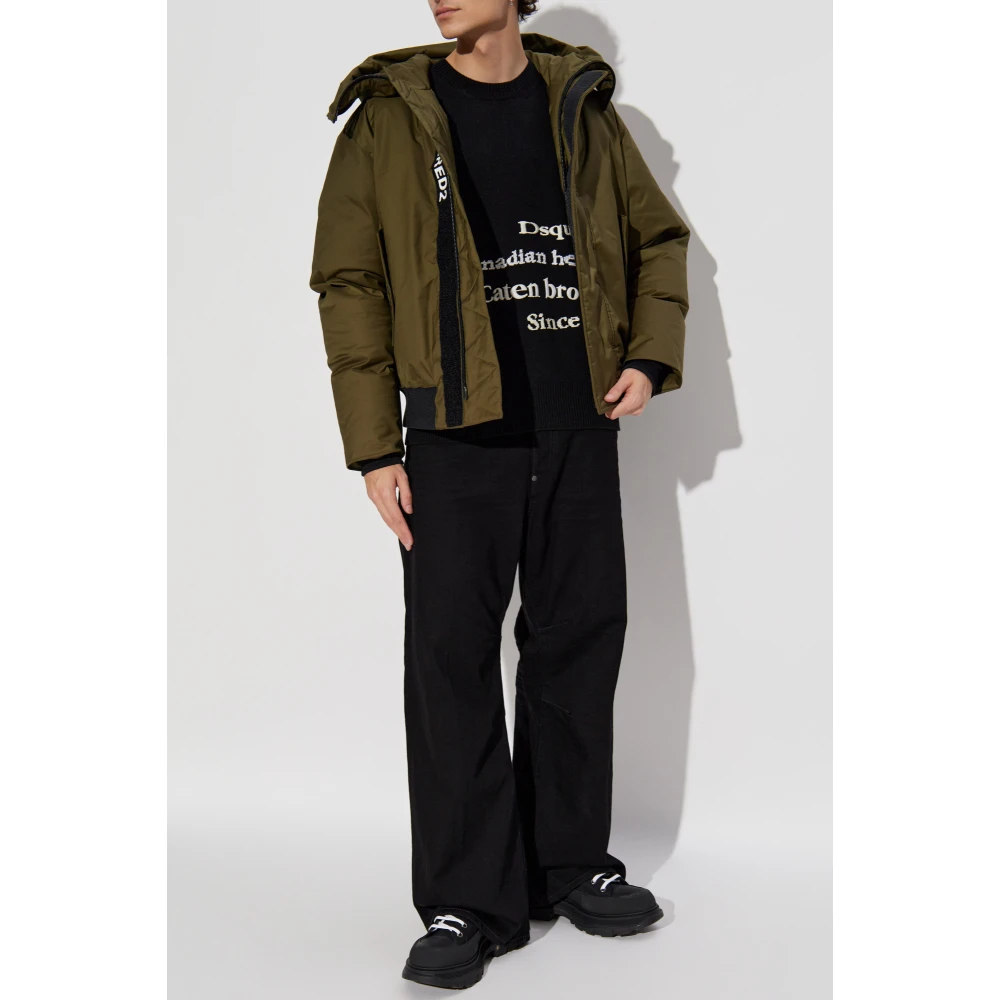 Dsquared2 Gewatteerde jas met capuchon Green Heren