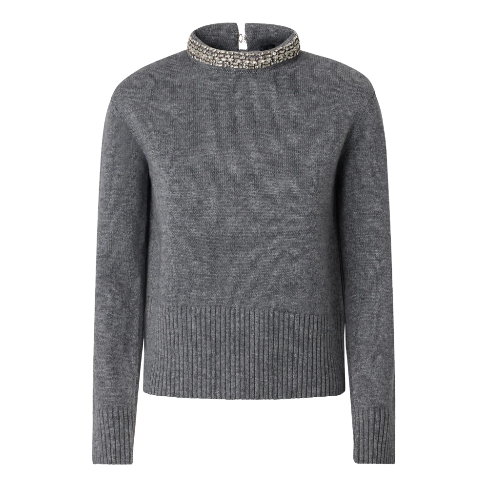 Pinko Vrouw Grijs Truien & Vesten Dames, S, Katoen, Coltrui