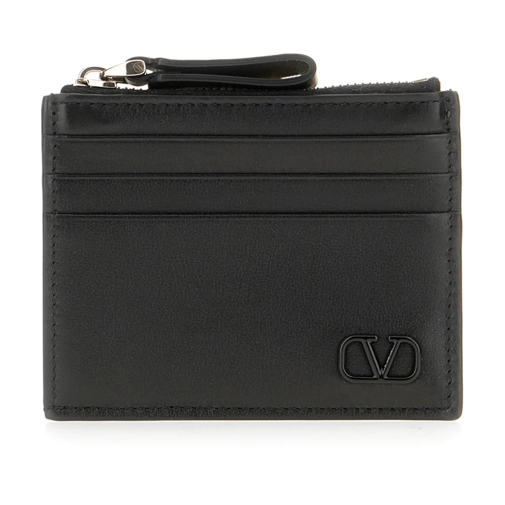 Valentino Garavani Stijlvolle Portemonnee met Klassiek Ontwerp Black Heren