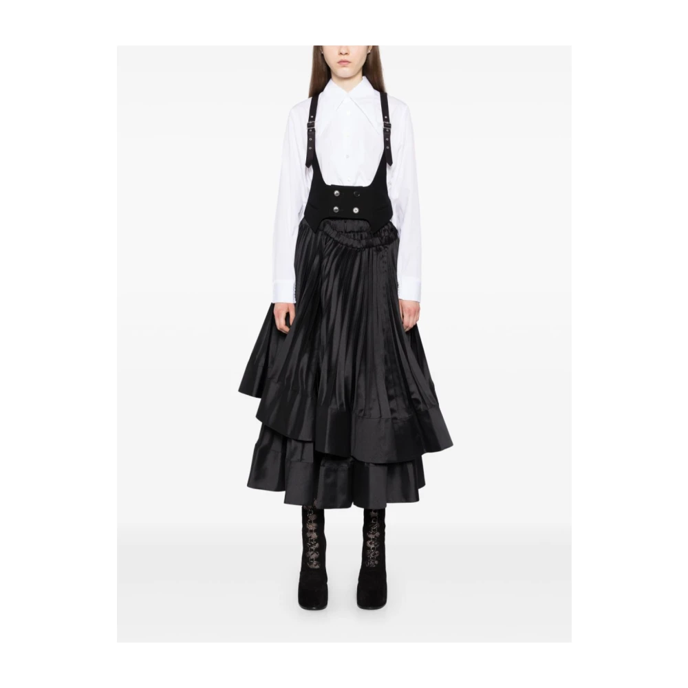 Noir Kei Ninomiya Witte Crop Katoenen Overhemd White Dames