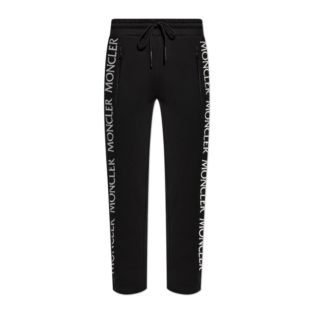 Moncler Sweatpants met logo Black Heren