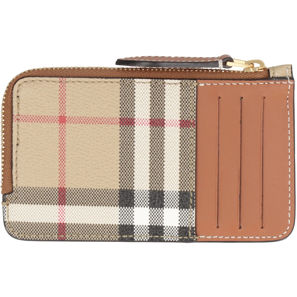 Burberry Kaarthouder met ruitmotief Beige Dames