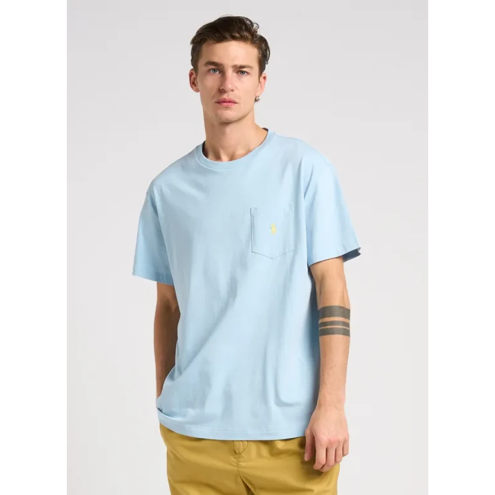 Ralph Lauren Lichtblauw Klassiek T-shirt Blue Heren