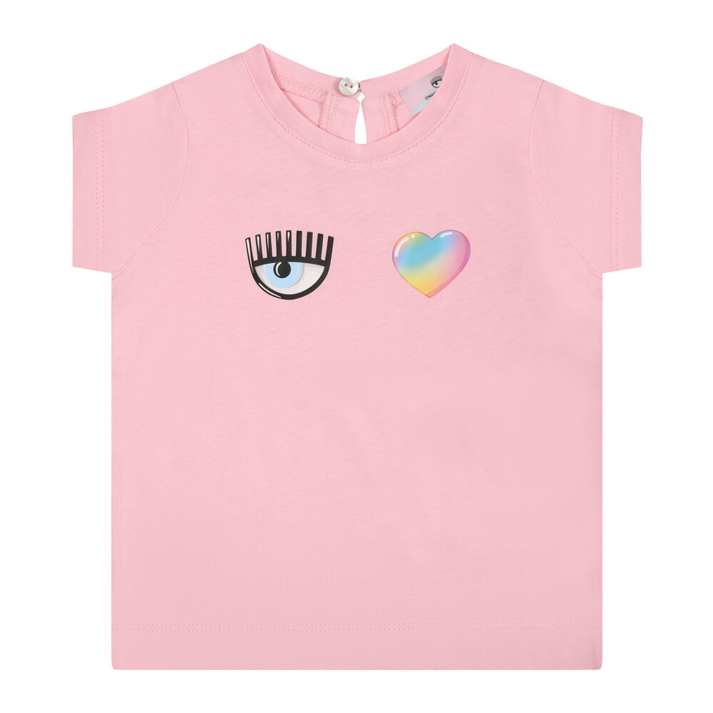 T Shirt Rosa Occhio Cuore Flirt Chiara Ferragni Collection T