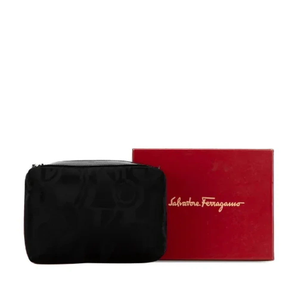 Salvatore Ferragamo Pre-owned Canvas handbags Black Dames