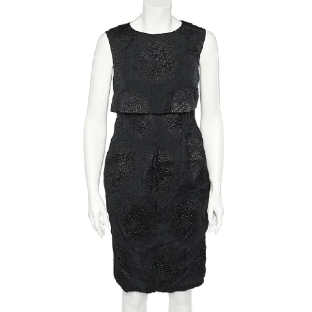 Yves Saint Laurent Vintage Pre-owned Fabric dresses Black Dames