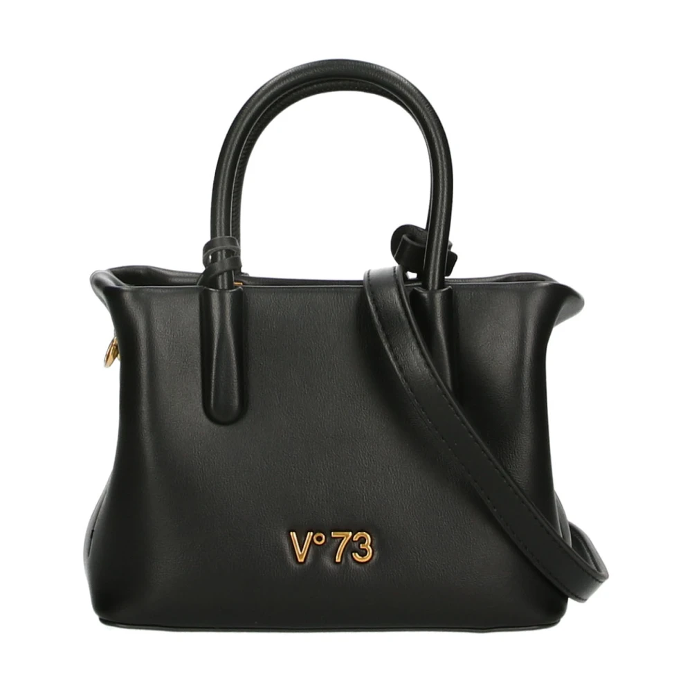 V73 Zwarte Schoudertas met Ritssluiting Black Dames