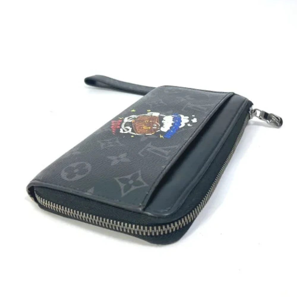 Louis Vuitton Vintage Pre-owned Fabric wallets Black Heren