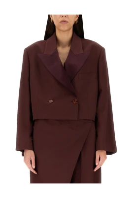 Peaked Lapels Button Clos