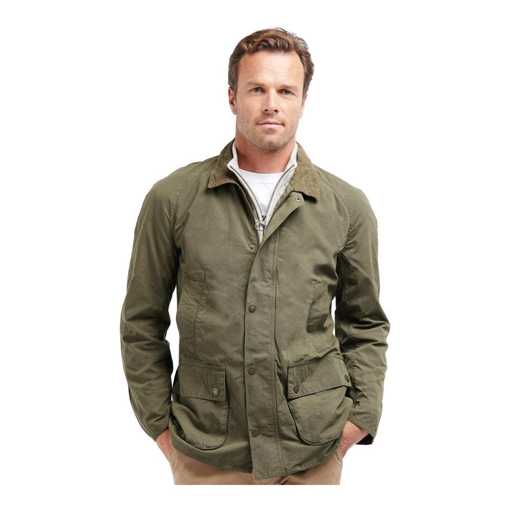 Barbour Oliven Ashby Casual Jas Green Heren