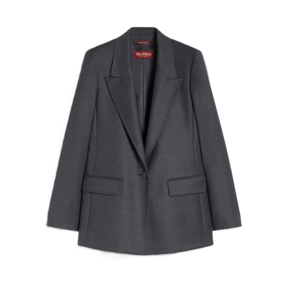 Max Mara Studio Gray Blazers, Female, 2XS, Bolsena Jacket