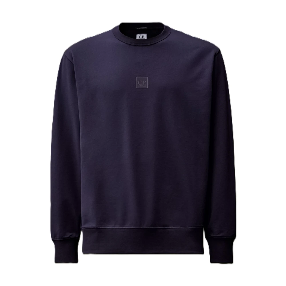 C.P. Company Metropolis Blauw Logo Crew Neck Sweatshirt Blue Heren