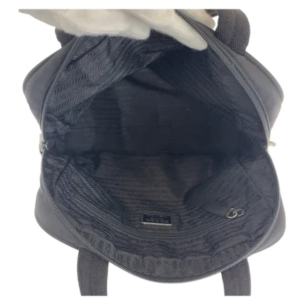 Prada Vintage Pre-owned Canvas handbags Black Dames