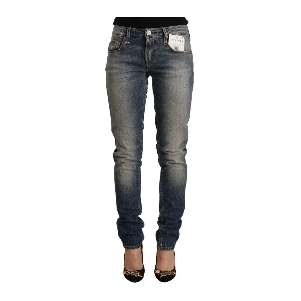 Acht Women's Blue Mid Waist Skinny Denim Jeans - Slim Fit Jeans - W26 - Jeans