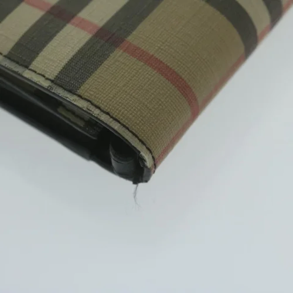 Burberry Vintage Pre-owned Leather wallets Beige Dames