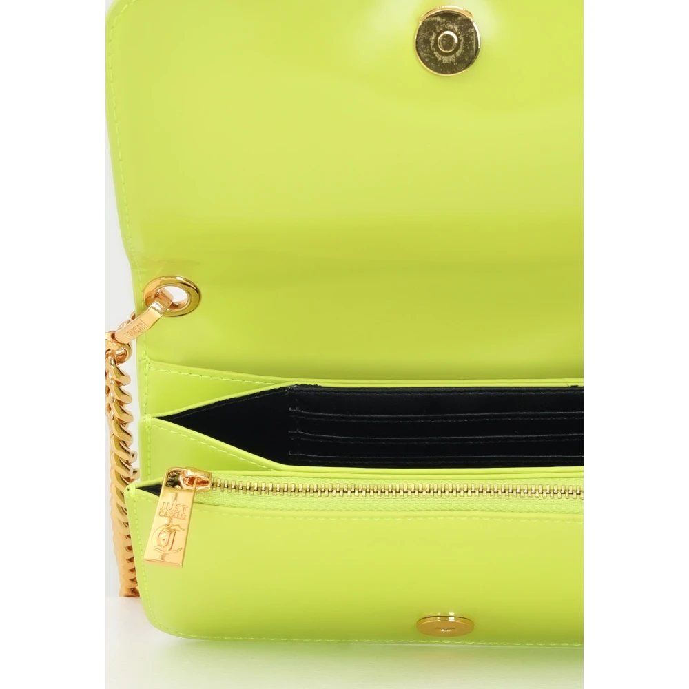 Just Cavalli Limoengroene Clutch met Dierenprint Sjaal Green Dames