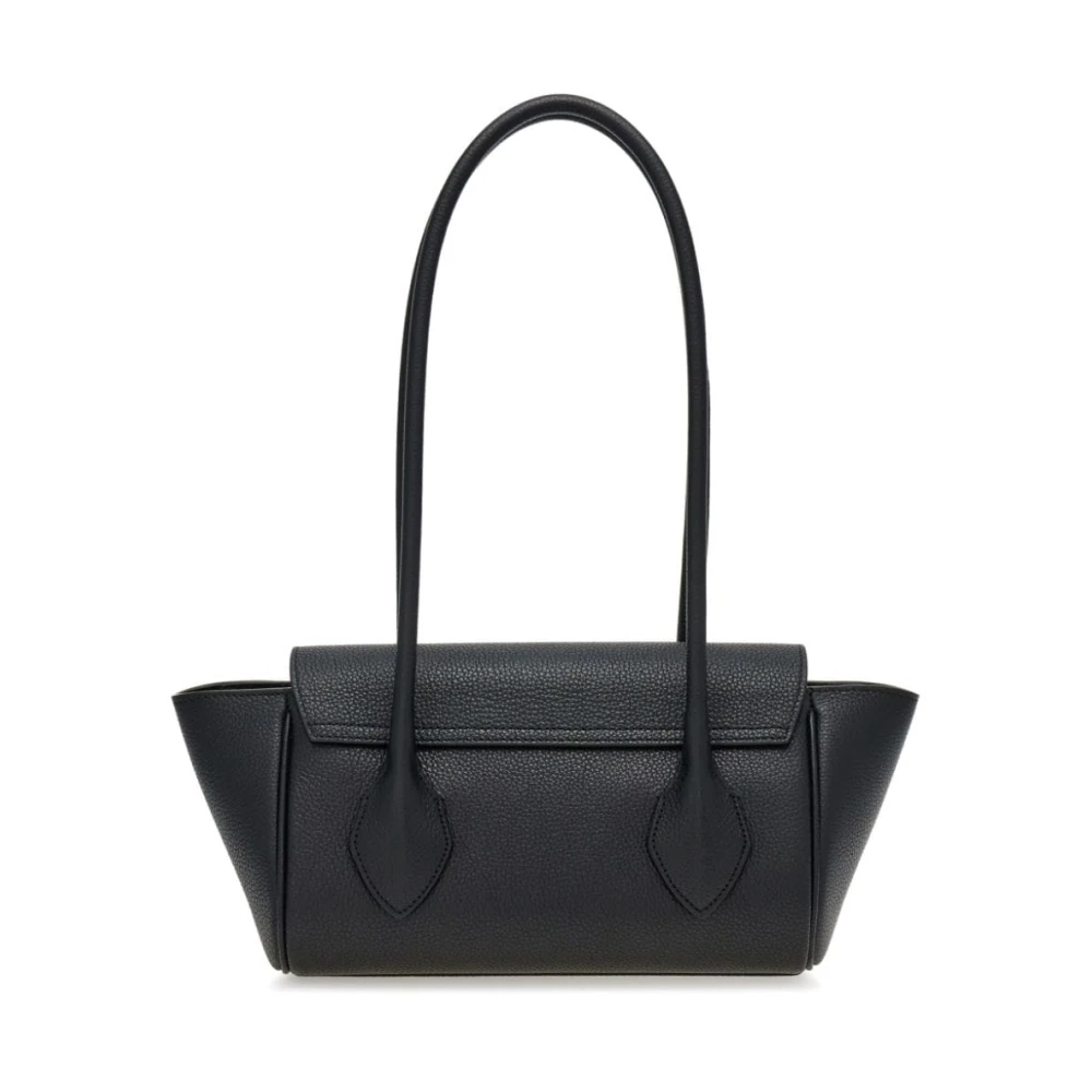 Salvatore Ferragamo Zwarte Leren Schoudertas Black Dames