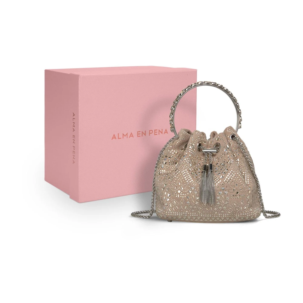 Alma en Pena Emmer tas met strass detail Brown Dames