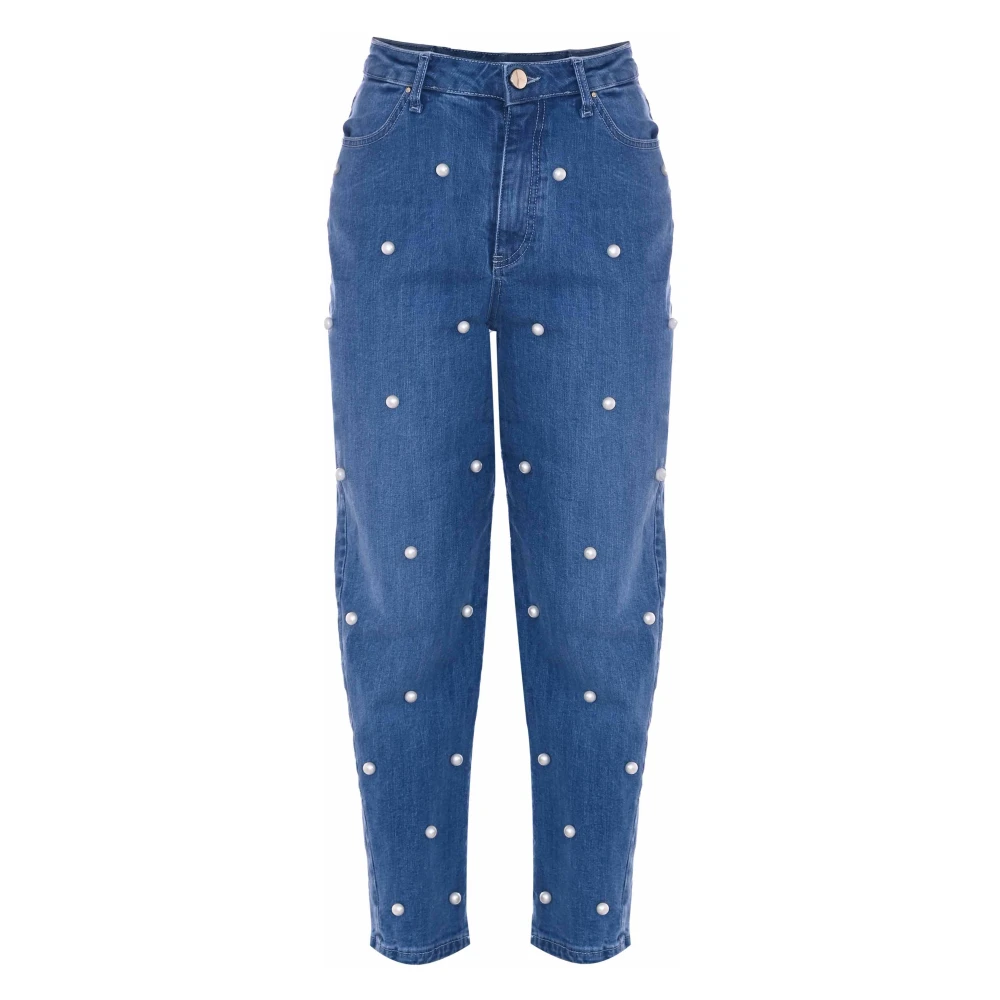 Kocca Baggy Jeans met Kralen Blue Dames
