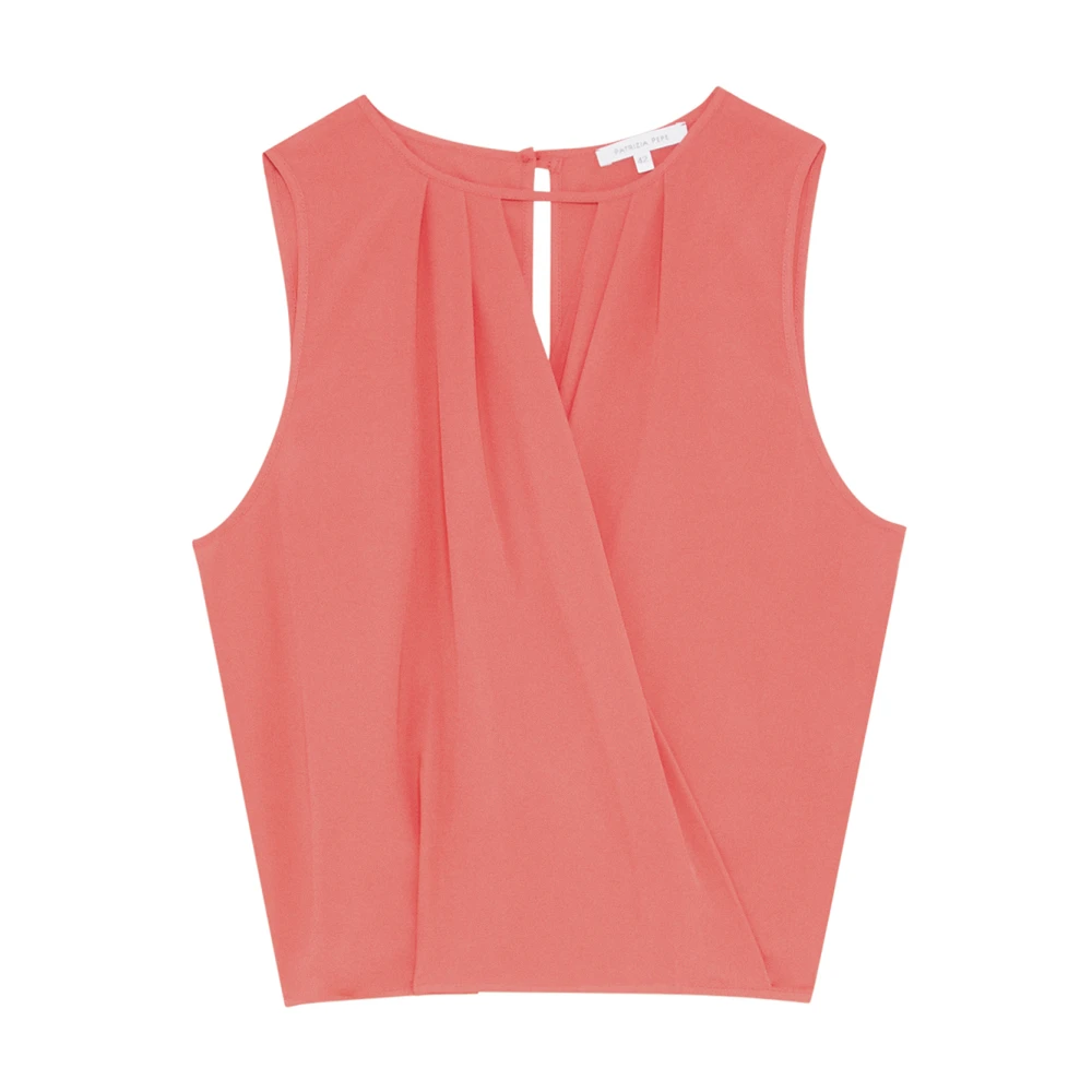 PATRIZIA PEPE TOP Essential crossover top Pink Dames