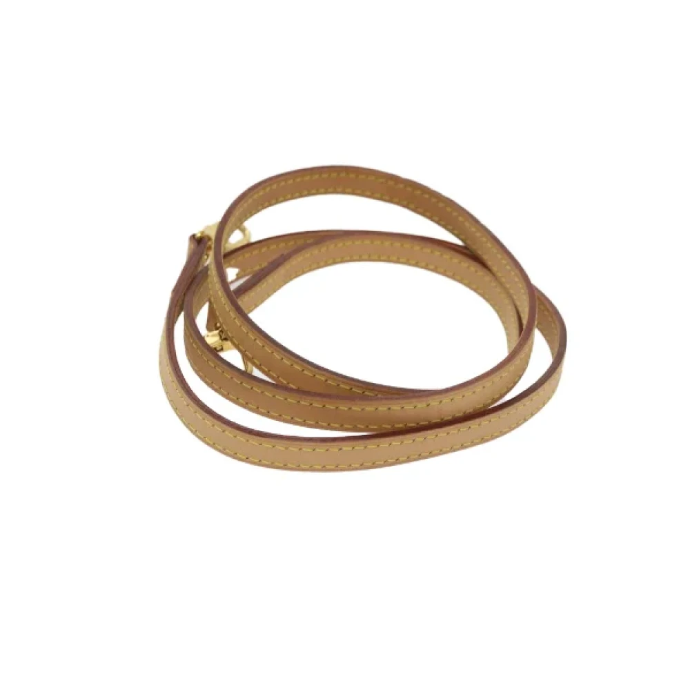 Louis Vuitton Vintage Pre-owned Leather belts Beige Dames