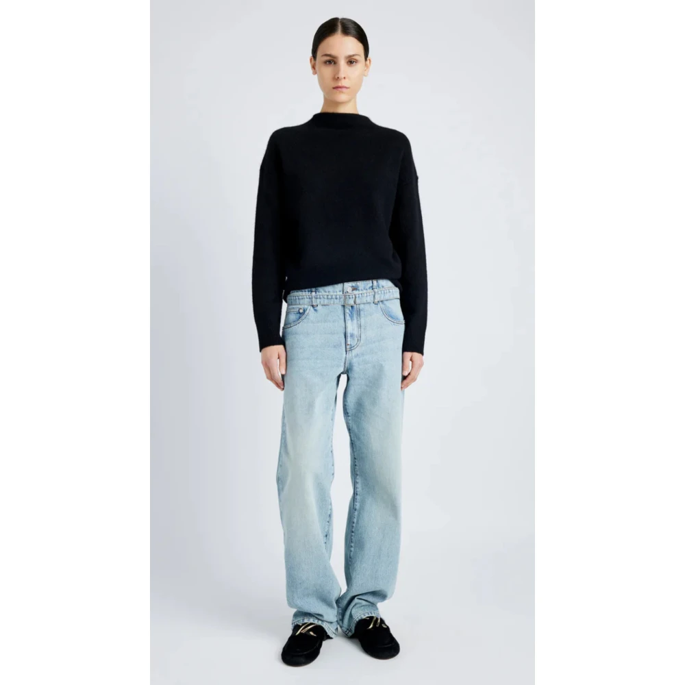 Proenza Schouler Relaxed Boyfriend Fit Klassieke Wassing Jeans Blue Dames